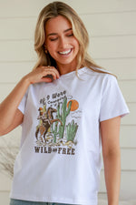 Wild and Free White Band Tee Kenzie Tenzie