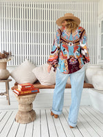 Imogen Blouse Wild Hearts print