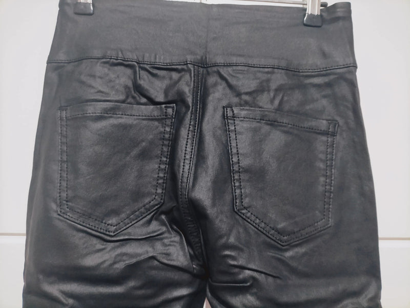 Wet look 2025 jeans black