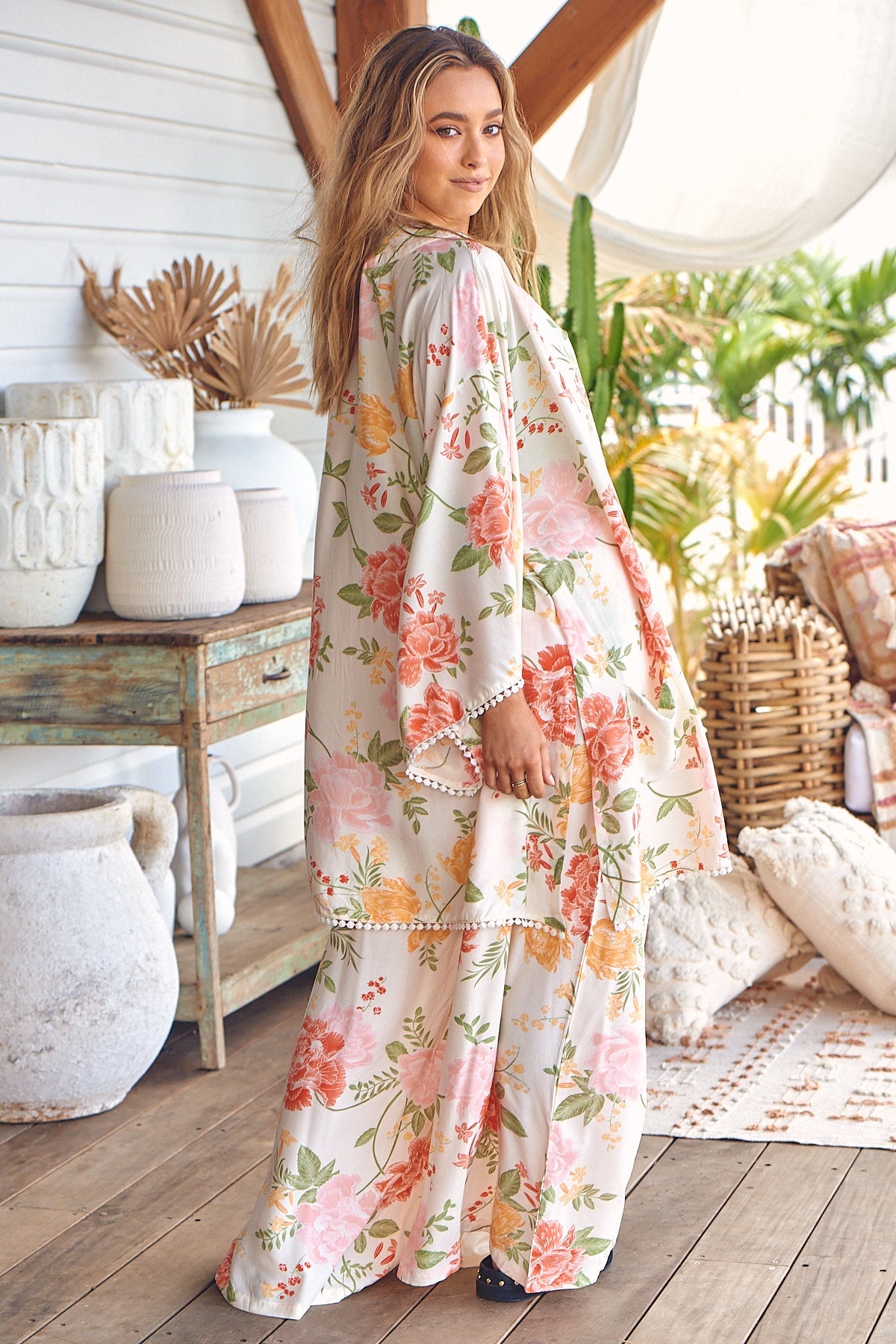 Zoran Kimono Verbena print Kenzie Tenzie