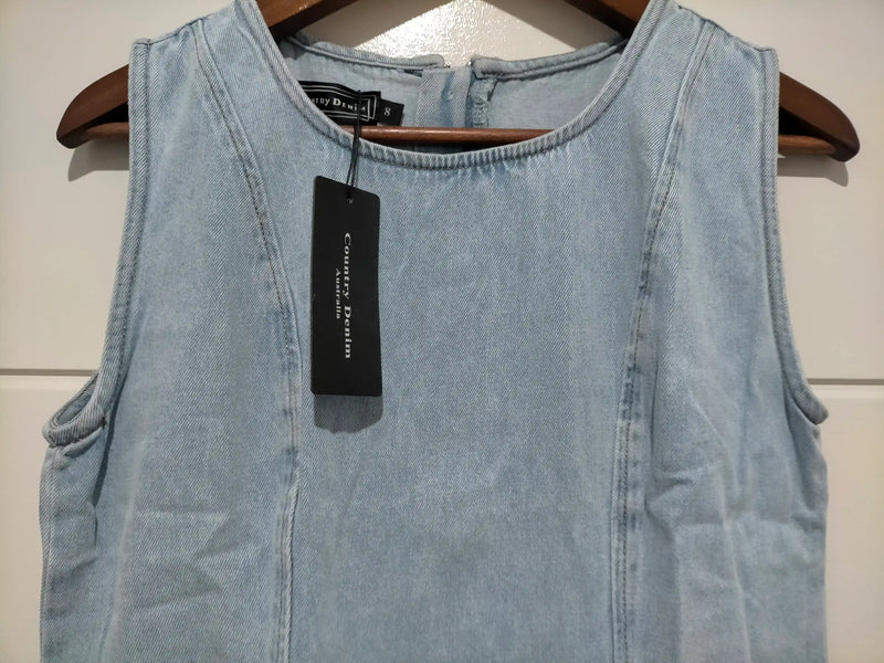 Alannah Denim Scallop Mini Dress