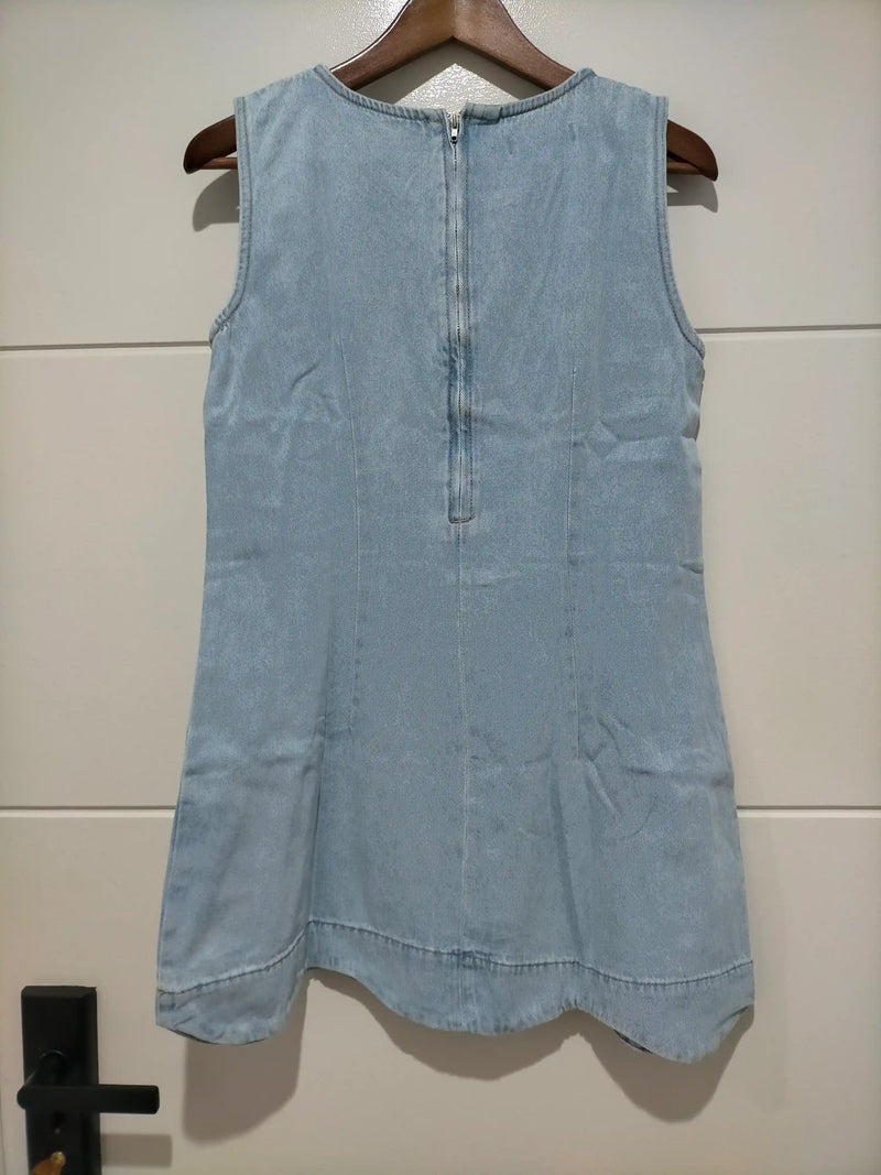 Alannah Denim Scallop Mini Dress