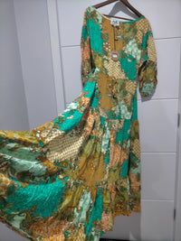 Ballet Maxi Dress Wanderlust print