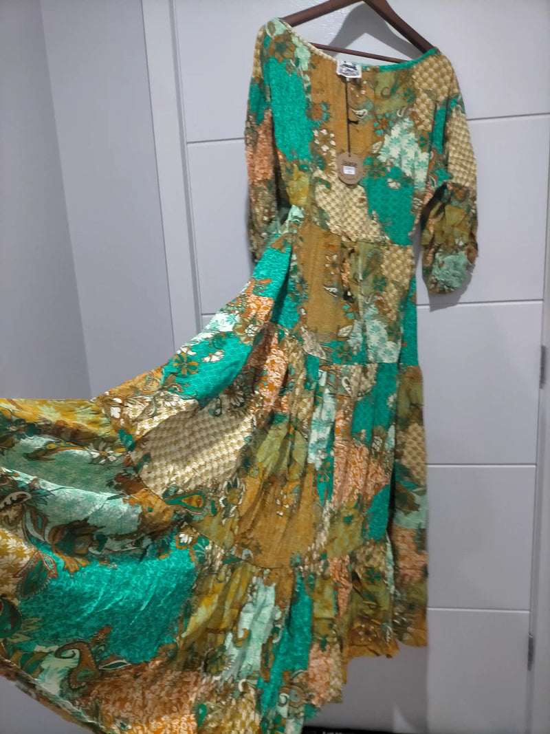 Ballet Maxi Dress Wanderlust print