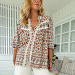 Bee Blouse Harlowe print