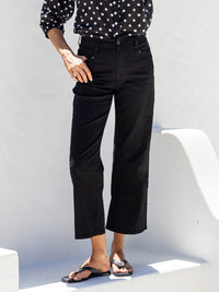 J-Lo Wide Leg Crop Jeans ~ Black