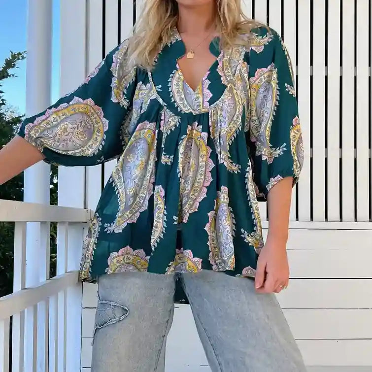 Boheme Blouse Mahala print