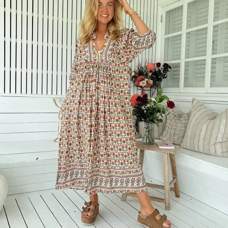 Boheme Midi Dress Harlowe Print