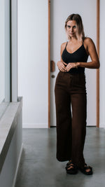 Brownstone Straight Leg Flare Jeans - Chocolate
