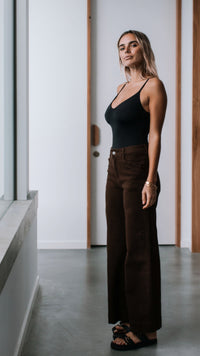 Brownstone Straight Leg Flare Jeans ~ Chocolate