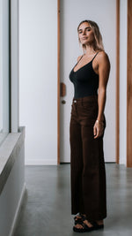 Brownstone Straight Leg Flare Jeans - Chocolate