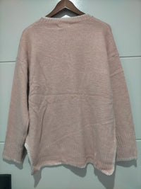 Canyon Blanket Stitch Knit Jumper Blush