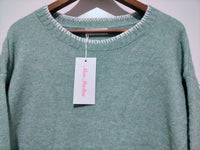 Canyon Slouch Blanket Stitch Knit ~ Sage