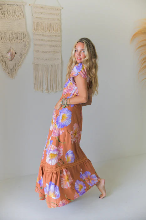 Carmen Maxi Dress Amara print