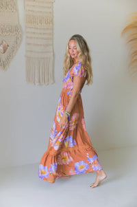 Carmen Maxi Dress Amara print