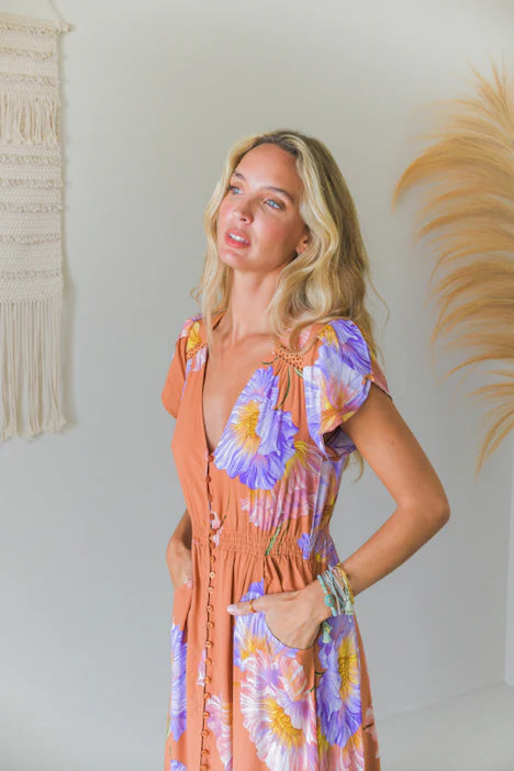 Carmen Maxi Dress Amara print