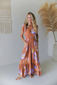 Carmen Maxi Dress ~ Amara Bloom print