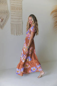 Carmen Maxi Dress ~ Amara Bloom print