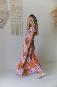 Carmen Maxi Dress ~ Amara Bloom print