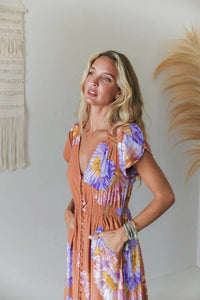 Carmen Maxi Dress ~ Amara Bloom print