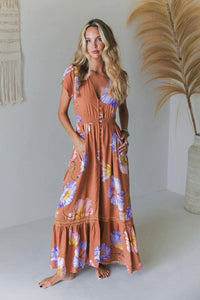 Carmen Maxi Dress ~ Amara Bloom print