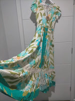 Carmen Maxi Dress Himalayan Poppy print