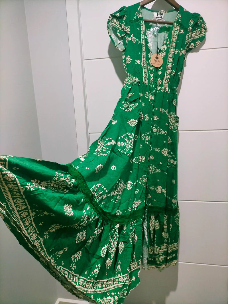 Carmen Maxi Dress Kiva print