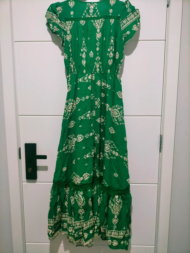 Carmen Maxi Dress Kiva print