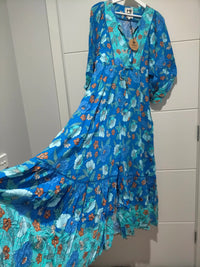 Catalonia Maxi Dress Love in Mist print