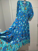 Catalonia Maxi Dress Love in Mist print