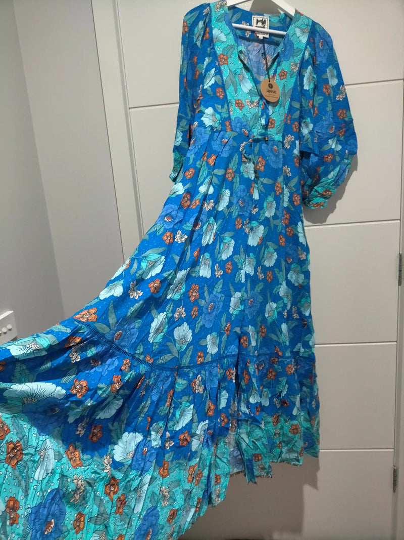 Catalonia Maxi Dress Love in Mist print