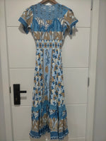 Celeste Maxi Dress Saphire Sands Print