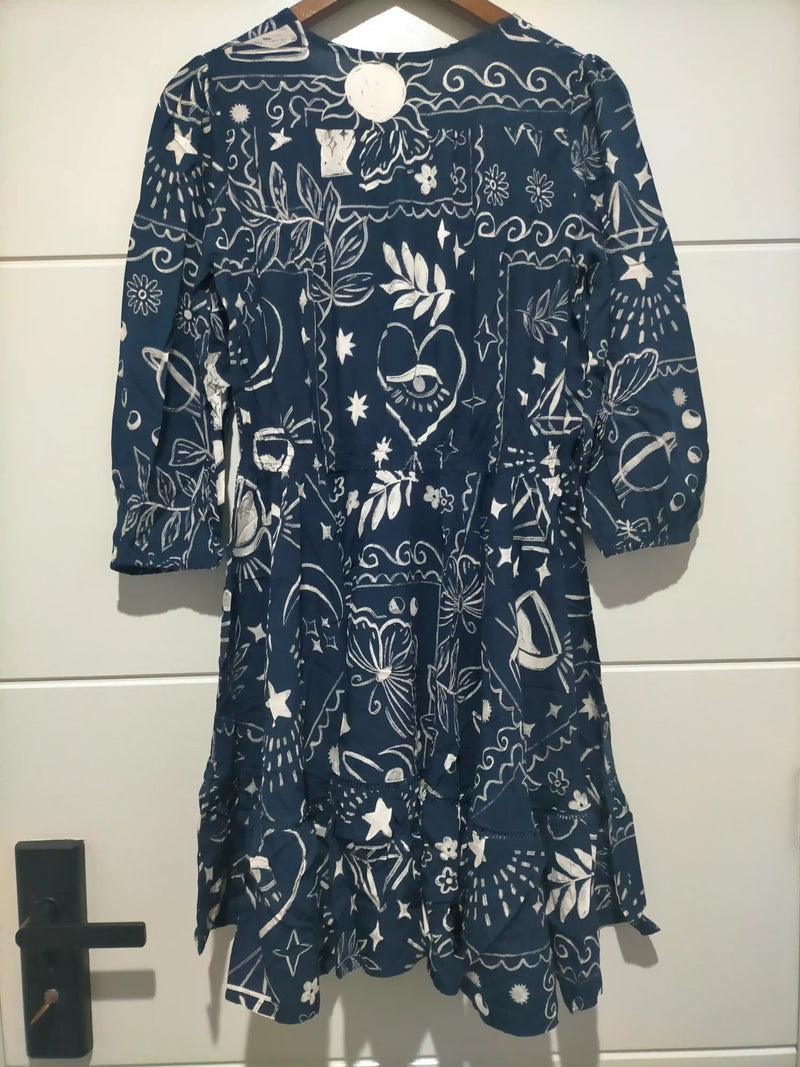 Celine Mini Dress Elements print