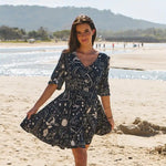 Celine Mini Dress Elements print