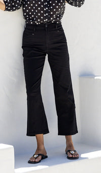J-Lo Wide Leg Crop Jeans ~ Black