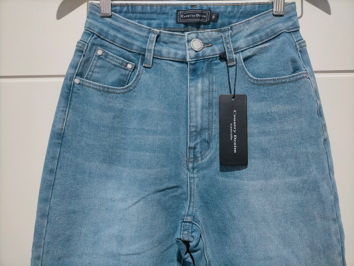 Lou Lou Straight Leg Mum Jeans ~ Vintage Light Blue