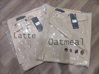 Indiana Stretch Wide Leg Belted Jean ~ Cream Latte