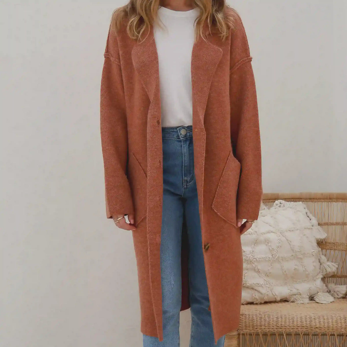 Chesterfield Coatigan - Soft Rust