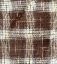 Jaase Canyon Austin Flannel Shirt chocolate – close-up of chocolate flannel check print