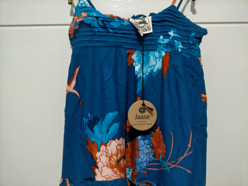 Cognac Maxi Dress Floral Carnival print