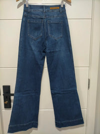 Sailor Wide Leg Pocket Jeans dark blue – flat lay back full length view