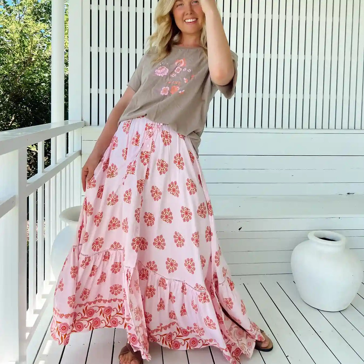 Daphne Maxi Skirt ~ Desert Wildflower print