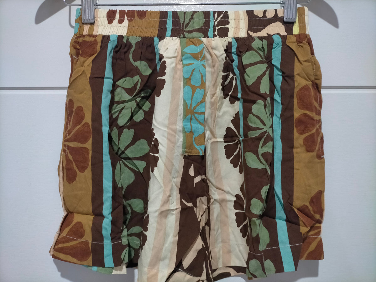 Flora Shorts Cacao Mist Print