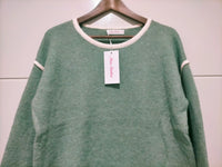 Havana Contrast Knit Jumper Sage