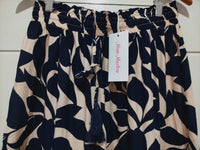 Hollywood Maxi Skirt Navy Vine print