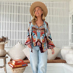 Imogen Blouse Wild Hearts print