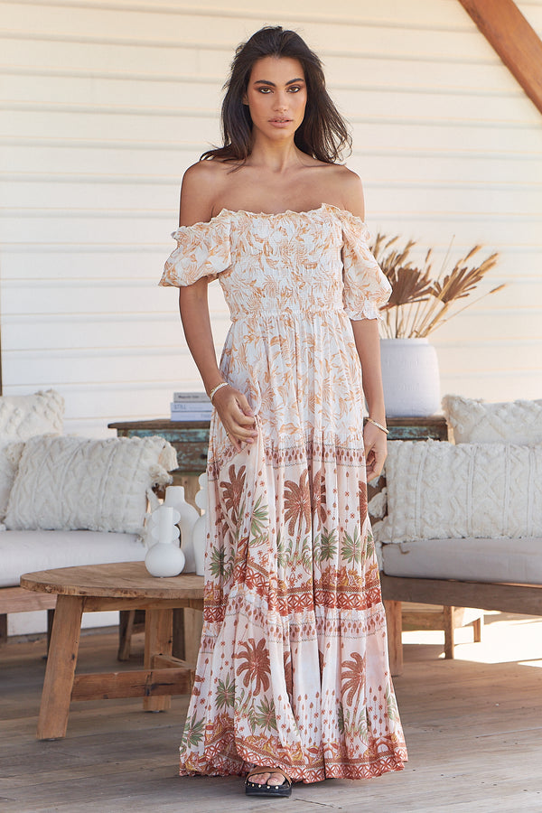 Claudette Maxi Dress Yasmina print by Jaase Kenzie Tenzie