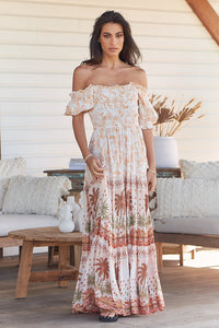 Claudette Maxi Dress Yasmina print by Jaase Kenzie Tenzie