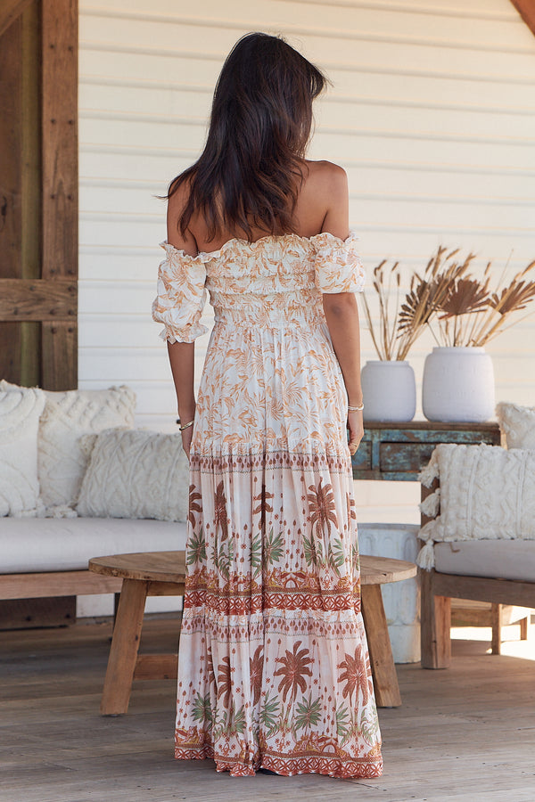 Claudette Maxi Dress Yasmina print by Jaase Kenzie Tenzie