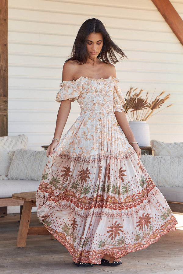 Claudette Maxi Dress ~ Yasmina print – Kenzie Tenzie